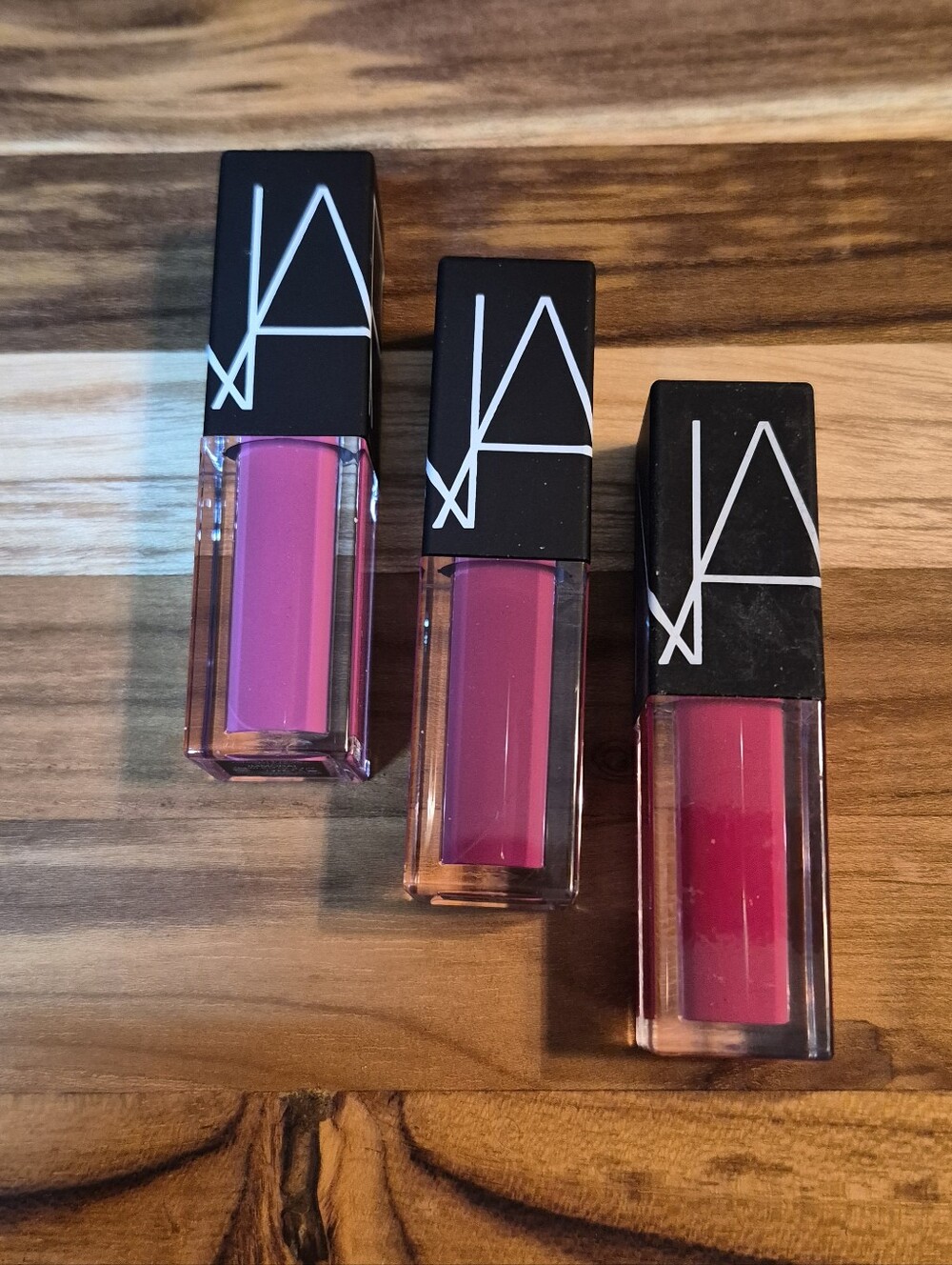 3-Piece Nars Narsissist Velvet Lip Glide Red & Pink Hues, 0.12oz x3 (TS), NWOB